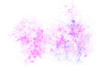 Fototapeta premium Abstract Colorful Powder Explosion. Nebula Galasy on Transparent Background