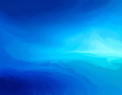 Abstract blue and turquoise watercolor background with fluid brush strokes and ethereal light