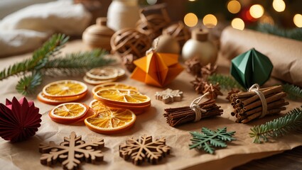 Minimalist Artisanal Zero-Waste Christmas Decor with Natural Citrus and Botanicals