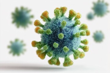 Virus, coronavirus on white background
