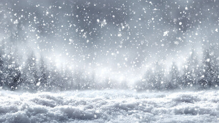 Realistic falling snow with white flakes in the air. Snowy texture on background for creating winter mood, overlays, or festive effects. Stock Illustration