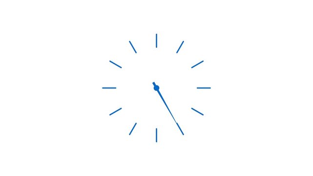 Clock spinning, watch animation on transparent background with alpha channel. Clock icon flat style 24 hours day fast speed with moving timer.  Clock Time Lapse Black clock icon . Stopwatch animation