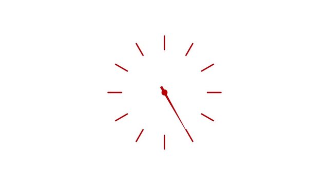 Clock spinning, watch animation on transparent background with alpha channel. Clock icon flat style 24 hours day fast speed with moving timer.  Clock Time Lapse Black clock icon . Stopwatch animation