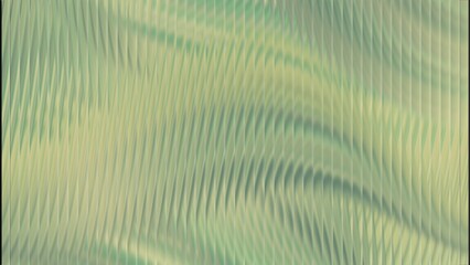 Ribbed glass background with refraction effect. Reeded glass with green gradient. Abstract background