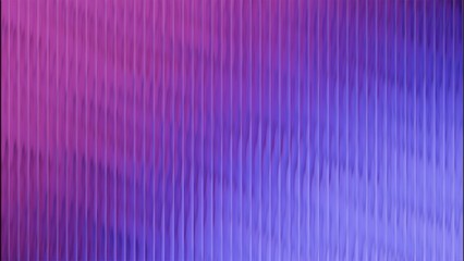 Ribbed glass background with refraction effect. Reeded glass with blue and purple gradient. Abstract background