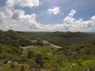 mountain landscape with clouds