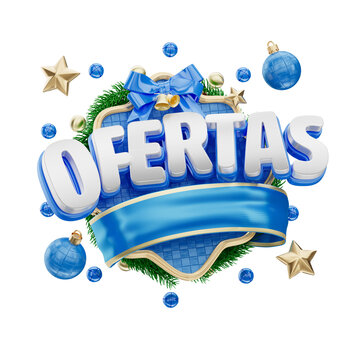 Selo 3D Ofertas De Natal PNG