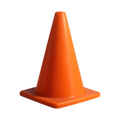 PNG Bright orange traffic cone icon.