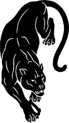 vector illustration of a black panther