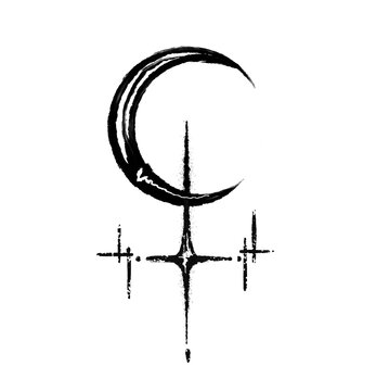 lilith goddes tattoo symbol grunge style