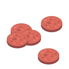Sausage slice vector