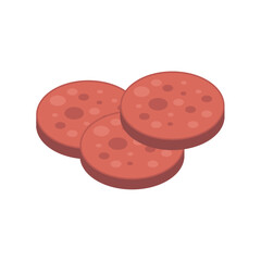 Sausage slice vector