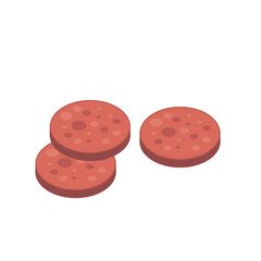 Sausage slice vector