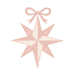 Obraz premium PNG Elegant pink star ornament illustration.