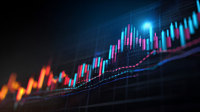 stock market investment trading graph growth. Trade business analytics graph and financial chart.