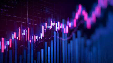 stock market investment trading graph growth. Trade business analytics graph and financial chart.