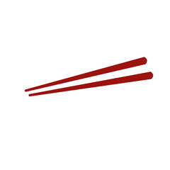 Red chopstick vector