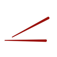 Red chopstick vector