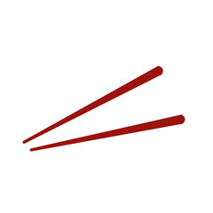 Red chopstick vector