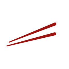 Red chopstick vector