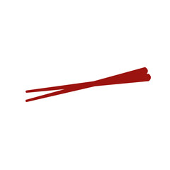 Red chopstick vector