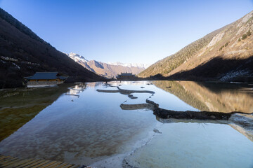 lake and mountains