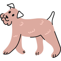 Charming Brown Dog Illustration With A Transparent Background A Playful Canine Companion In A Simple Artistic Style