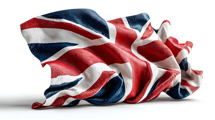 United kingdom or england flag on transparency background with copy space 3D render Stock Illustration
