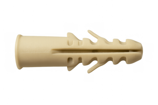 Plastic wall plug for construction and home repair projects providing a strong anchor point in drywall or masonry walls