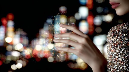 Efficient digital solutions for returns and supply chain processes. Lavish clothing. Interacting with cutting-edge digital solutions for returns logistics. Advertising photo. Upscale style.