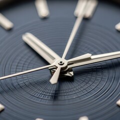 Macro Shot of Luxury Watch Dial with Fine Guilloche Pattern and Polished Hands