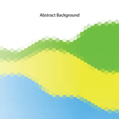 blue, yellow and green hexagon background. eps 10