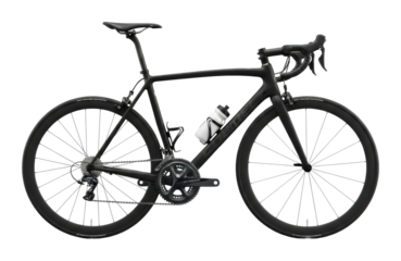 Cycling race event city park bicycle side view isolated on transparent background