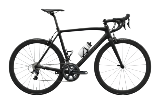 Cycling race event city park bicycle side view isolated on transparent background