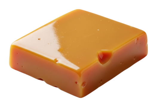 Sweet caramel candy piece kitchen table food isolated on transparent background