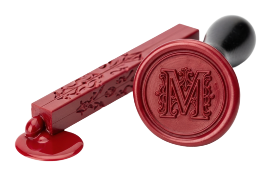 Wax seal stamp making home crafts diy projects creative space isolated on transparent background