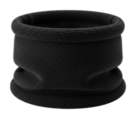 Unique black decorative bowl product minimalist isolated on transparent background