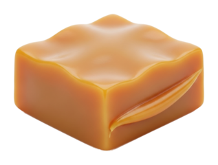 Delicious caramel candy treat kitchen food bright isolated on transparent background
