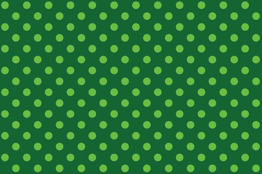 texturised Green colour polka dots pattern over crimson Dark Green colour useful as a background.