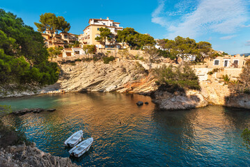 Spain, Mallorca. Cal&oacute; de ses Llisses Beach.