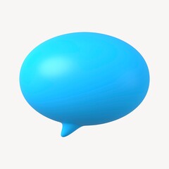 Speech bubble icon, 3D rendering illustration
