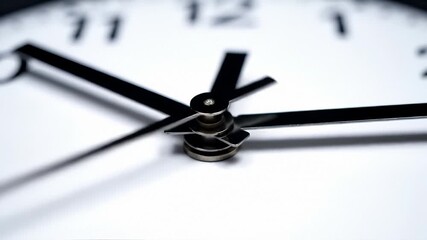 Close Up of Clock Hands Moving Around the Clock Face