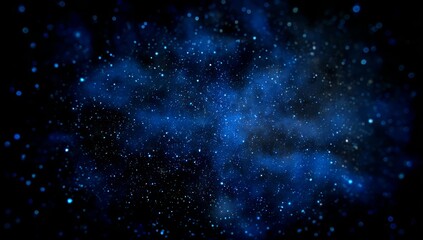Obraz premium Dark blue sky with a lot of stars. The stars are scattered all over the sky. The sky is very deep
