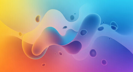 Smoothly flowing iridescent liquid shapes creating an ethereal and vibrant gradient background, perfect for contemporary digital art and modern design projects and presentations