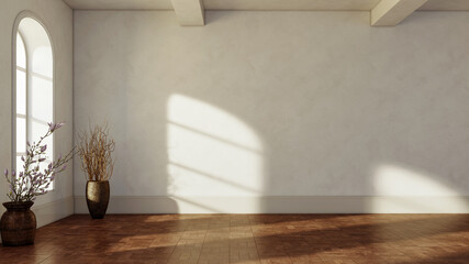 Naklejka premium Large luxury modern bright interiors Living room mockup illustration 3D rendering image