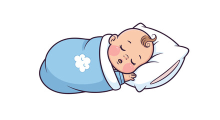 Adorable Newborn Baby Sleeping Peacefully on Soft Pillow Isolated on Transparent Background Peaceful Infant Rest and Serenity