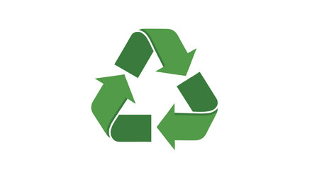 Obraz premium Green Recycling Symbol 3 Arrows Ecology Environment Conservation Sustainable Future Isolated on Transparent Background