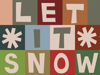 Let it snow vector illustration