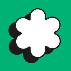 Cute flower shape, summer graphic