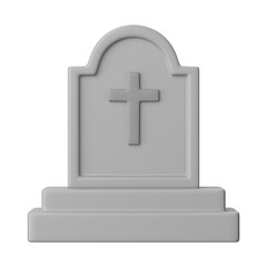 Fototapeta premium PNG 3D tombstone, element illustration, transparent background